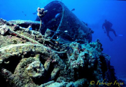 The remains of a locomotive next to the wreck Thislegorn ... by Fabrizio Frixa 